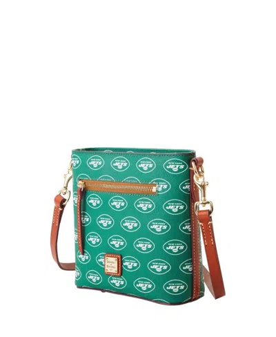 Dooney & Bourke Women's  New York Jets Signature Small Zip Crossbody Purse In Green