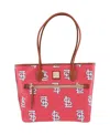 Dooney & Bourke Dooney Bourke St. Louis Cardinals Game Day Zip Tote Bag In Red