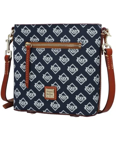Dooney & Bourke Women's  Tampa Bay Rays Signature Small Zip Crossbody In Navy