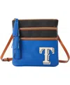 DOONEY & BOURKE WOMEN'S DOONEY & BOURKE TEXAS RANGERS INFIELD TRIPLE ZIP CROSSBODY PURSE