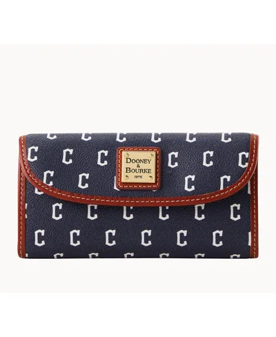 Dooney & Bourke Women's Dooney Bourke Cleveland Guardians Team Color Continental Clutch In Navy