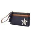 Dooney & Bourke Women's Houston Astros Infield Double-zip Wristlet In Midnight Blue