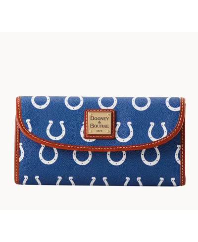 Dooney & Bourke Women's Indianapolis Colts Team Color Continental Clutch In Transparent