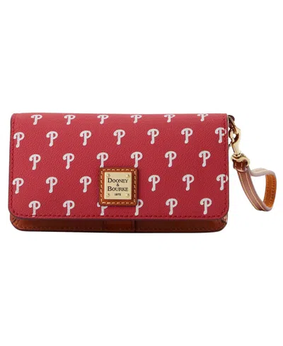 Dooney & Bourke Women's Philadelphia Phillies Fey Phone Wristlet In Red