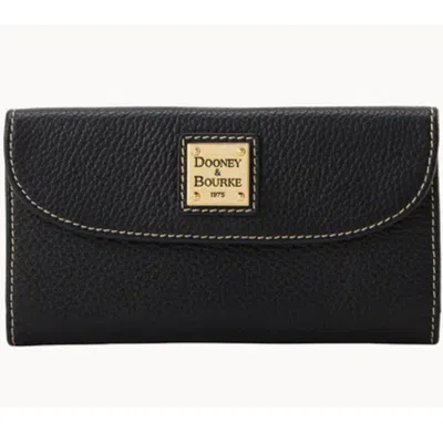 Dooney & Burke Dooney & Bourke Women's Black Lucca Pebbled Leather Continental Clutch