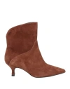 Doop Woman Ankle Boots Brown Size 8 Leather In Brown