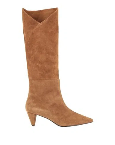 Doop Woman Boot Tan Size 5 Leather In Brown