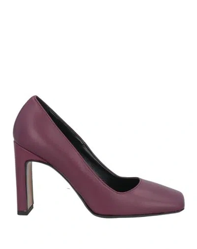Doop Woman Pumps Deep Purple Size 8 Soft Leather