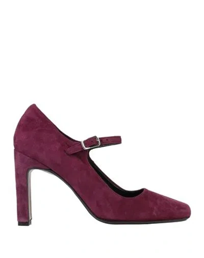Doop Woman Pumps Purple Size 8 Leather