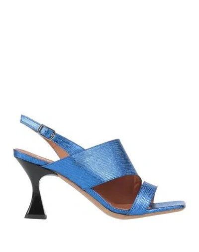 Doop Woman Sandals Bright Blue Size 8 Textile Fibers