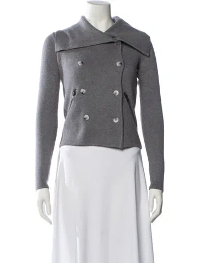 Pre-owned Doo.ri Striped Blazer In Gray