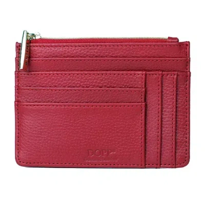 Dopp Slot Coin Pouch Womens Rfid Blocking Wallet In Red