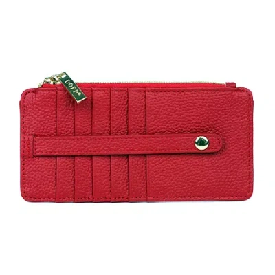 Dopp Thin Card Holder Womens Rfid Blocking Wallet In Red
