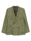 Doppia Green Double-breasted Blazer