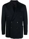Doppia Navy Blue Double Breasted Blazer In Navy Blue