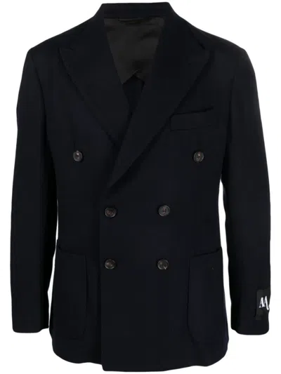Doppia Navy Blue Double Breasted Blazer