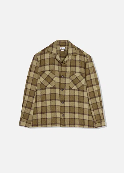 Doppiaa Aabba Plaid Overshirt In Green