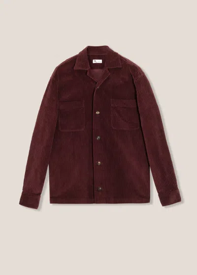 Doppiaa Aabba Wide Corudroy Overshirt In Brown
