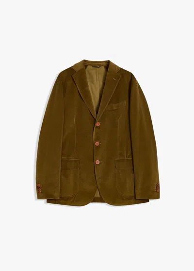 Doppiaa Aabenzio Single-breasted Jacket With Flap Pockets In Brown