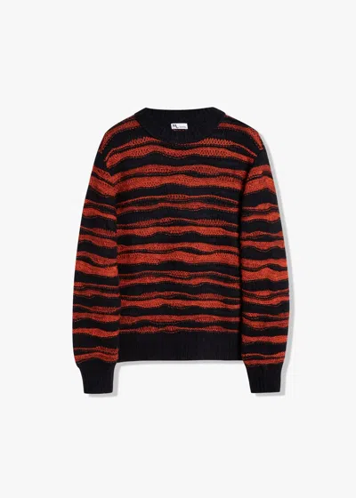 Doppiaa Aabuk Round-necked Striped Sweater In Red