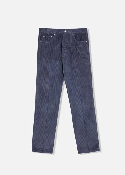 Doppiaa Aacero Cotton Corduroy Trousers In Blue