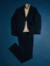 Doppiaa Aadroant Blue Wool Suit In Black