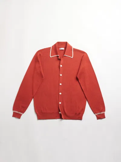 Doppiaa Aagar Rust Knitted Shirt In Red