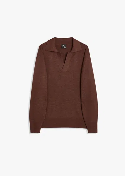 Doppiaa Aagro Knitted Polo-shirt In Brown