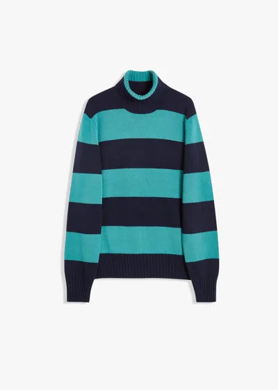 Doppiaa Aaitor Wool Striped Turtleneck In Multi