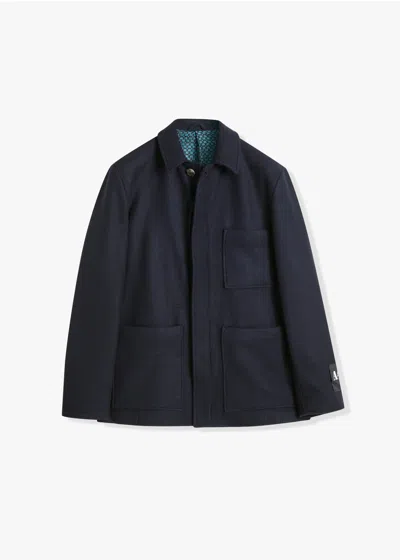 Doppiaa Aalbion Jacket With Shirt Collar In Blue