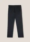 Doppiaa Aalghero Straight-leg Pleated Cotton-flannel Trousers In Black