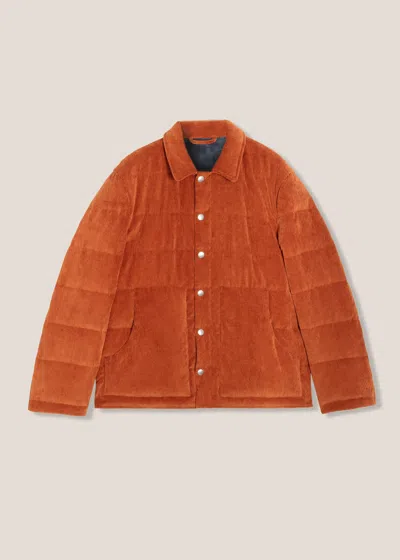 Doppiaa Aalofi Copper Corduroy Jacket In Orange