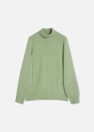 Doppiaa Aamalia Wool And Cashmere Turtleneck In Green