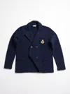Doppiaa Aambrogio Double Breasted Wool Jacket In Blue