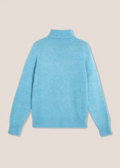 Doppiaa Aamintore Light Blue Wool Turtleneck