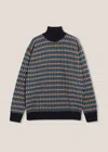 Doppiaa Aamintore Wool Turtleneck With Geometric Pattern In Multi