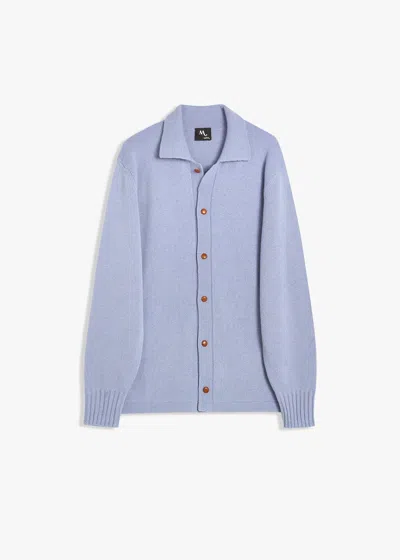 Doppiaa Aamleto Blended Cashmere Knitted Shirt In Purple