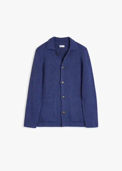 Doppiaa Aamone Knitted Jacket In Blue