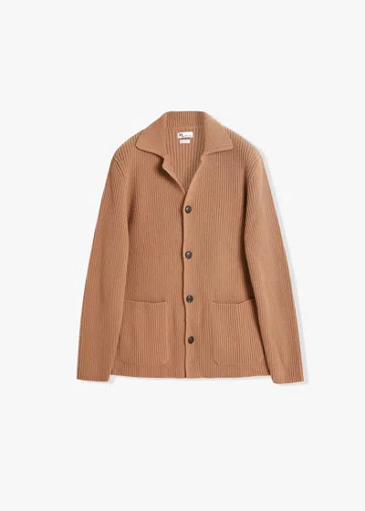 Doppiaa Aamone Wool Knitted Jacket In Brown