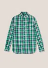 Doppiaa Aantero Green Flannel Checked Shirt In Green