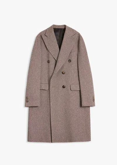 Doppiaa Aantigono Double-breasted Coat In Brown