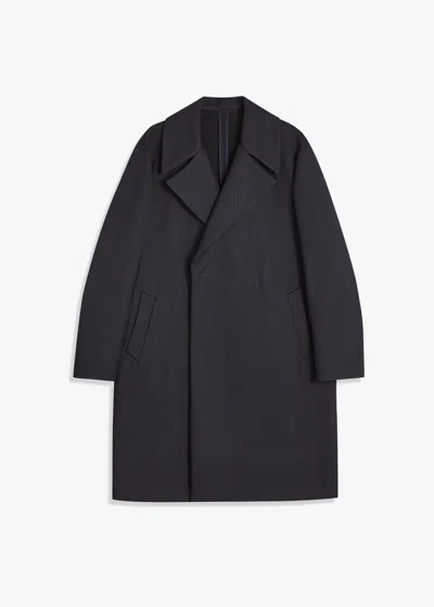 Doppiaa Aantimo Double-breasted Virgin Wool Coat In Blue