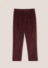 Doppiaa Aantioco Burgundy Pleated Stretch Cotton-corduroy Trousers