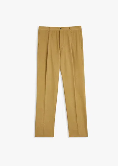 Doppiaa Aantioco Moleskin Trousers With Darts In Yellow