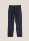 Doppiaa Aantioco Pleated Cotton Denim Stretch Trousers