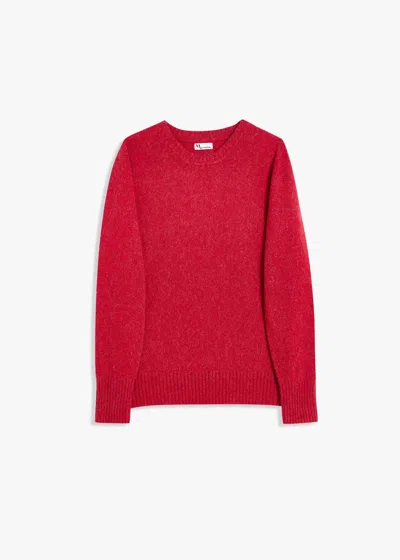 Doppiaa Aarena Shetland Wool Sweater In Red