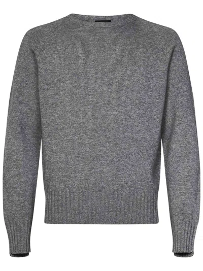 Doppiaa Knitted Sweater In Grey