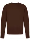 Doppiaa Aappio Burgundy Wool And Alpaca Sweater In Brown