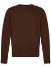 Doppiaa Aappio Burgundy Wool And Alpaca Sweater In Brown