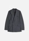 Doppiaa Aareseant Double Breasted Denim Suit In Gray